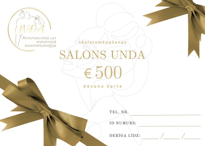 Dāvanu karte 500 € Salons Unda