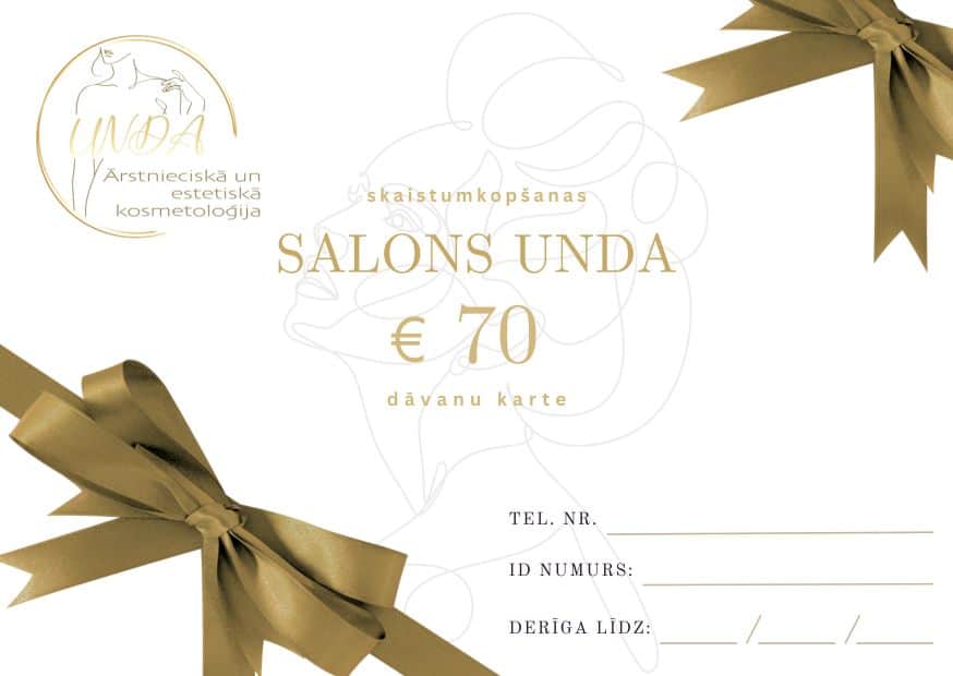 Salons Unda 70 eiro dāvanu karte
